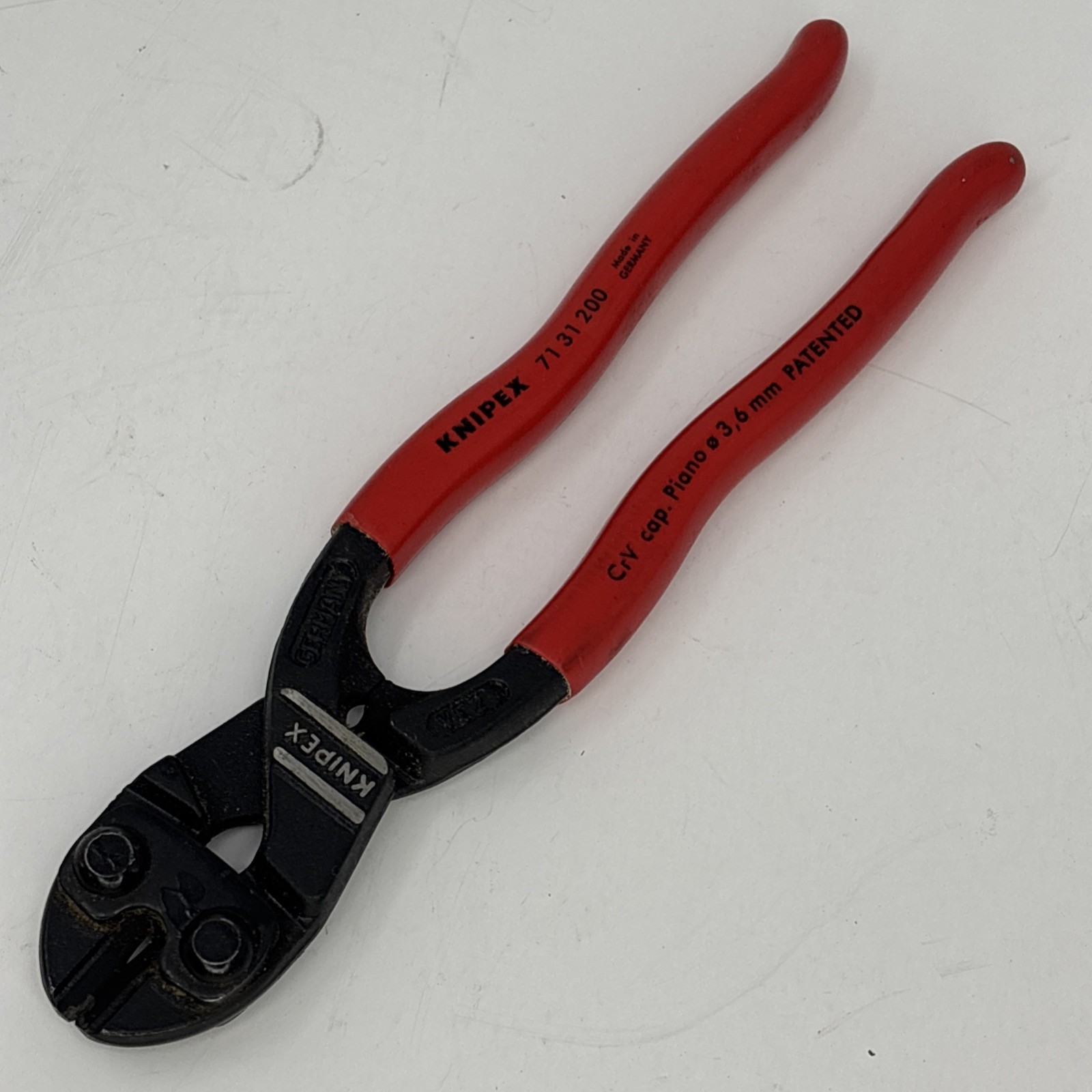 KNIPEX 71 31 200 8" High Leverage Compact Bolt Cutters Notched Blade Germany