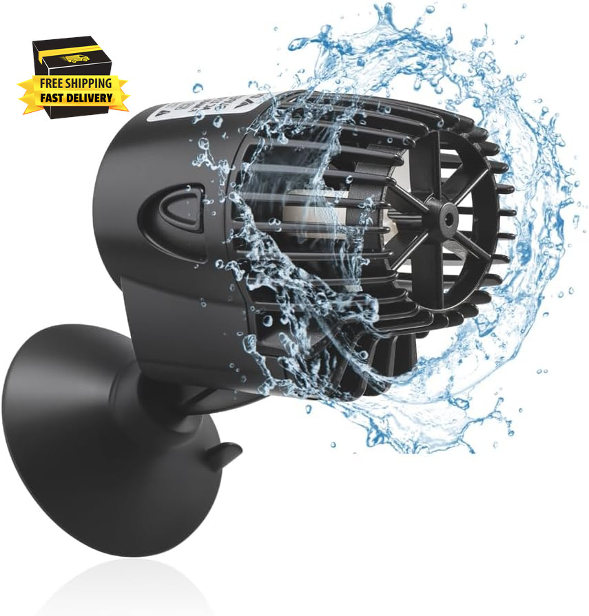 800GPH Mini Aquarium Circulation Pump Ultra-Quiet Fish Tank Wave Maker with Suct