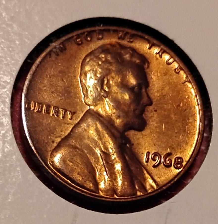 1968 P Lincoln Memorial penny