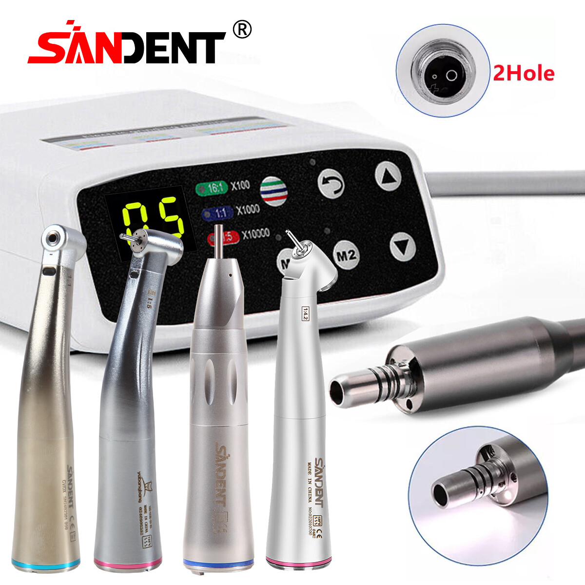Dental LED Electric Motor Micromotor /1:1 /1:5 /1:4.2 Handpiece LED Contra Angle
