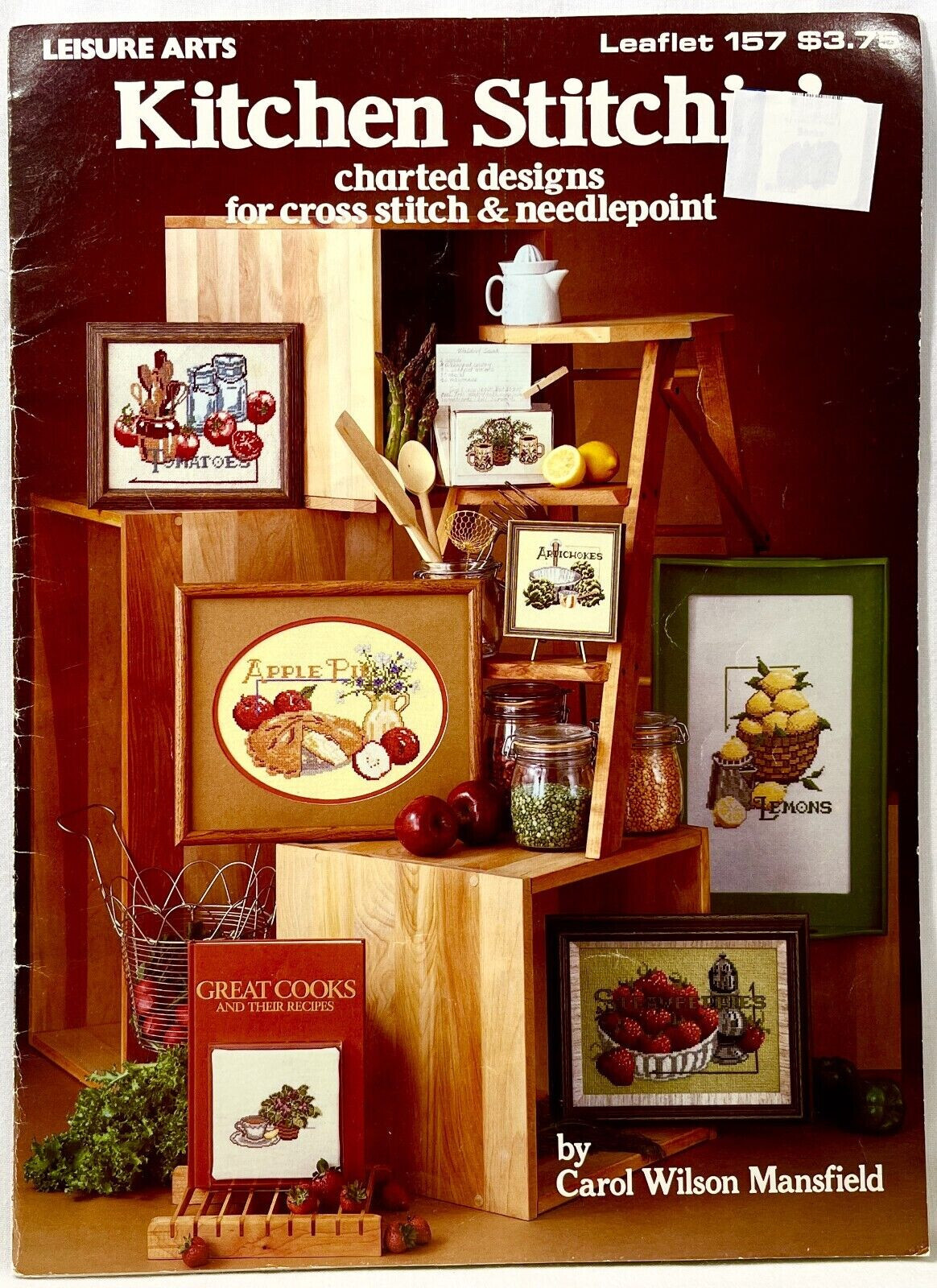 1979 Leisure Arts Kitchen Stitchin 157 Counted Cross Stitch Pattern Book 12682