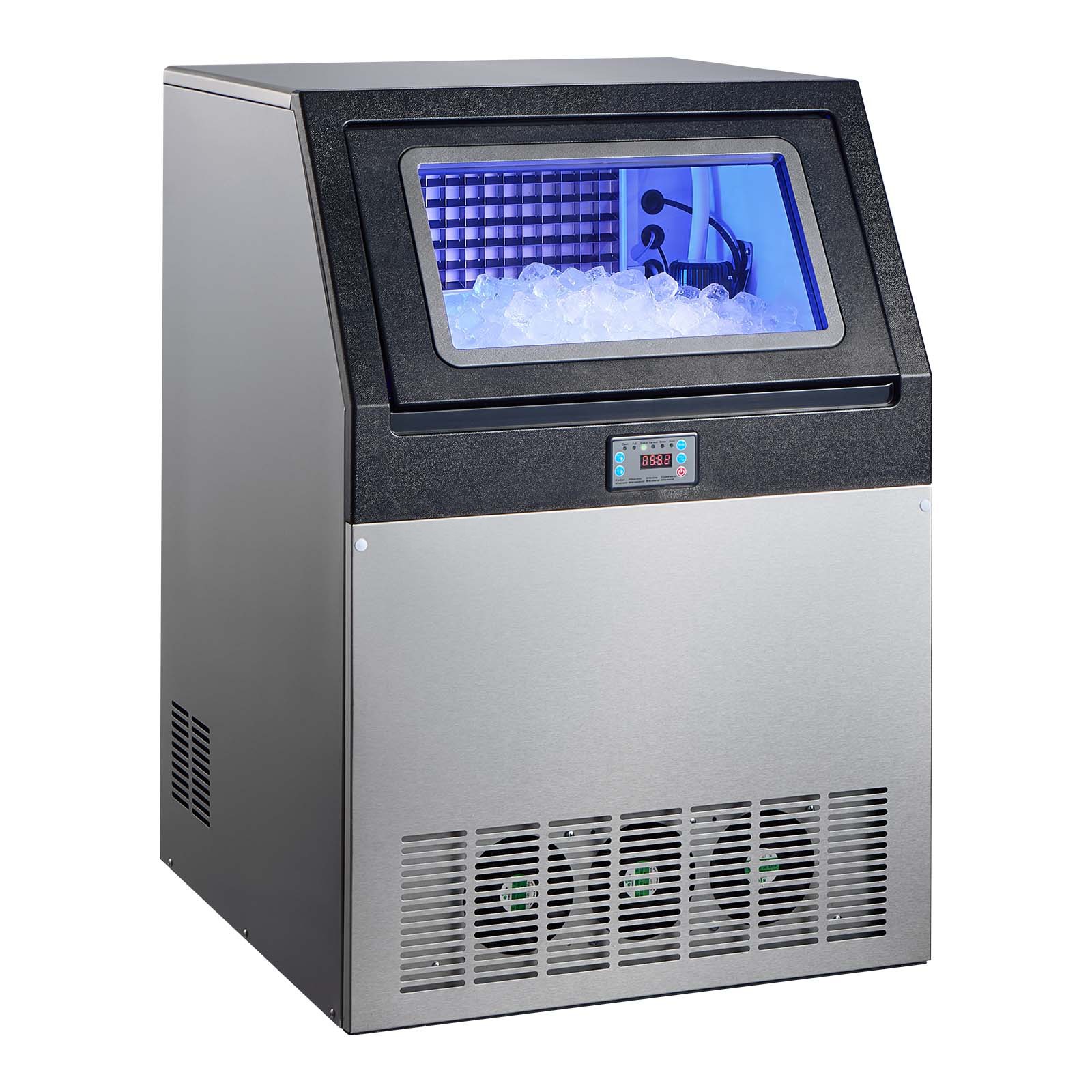 Uimoso 440lb/24h Commercial Ice Maker Freestanding Ice Cube Machine 85lb Storage