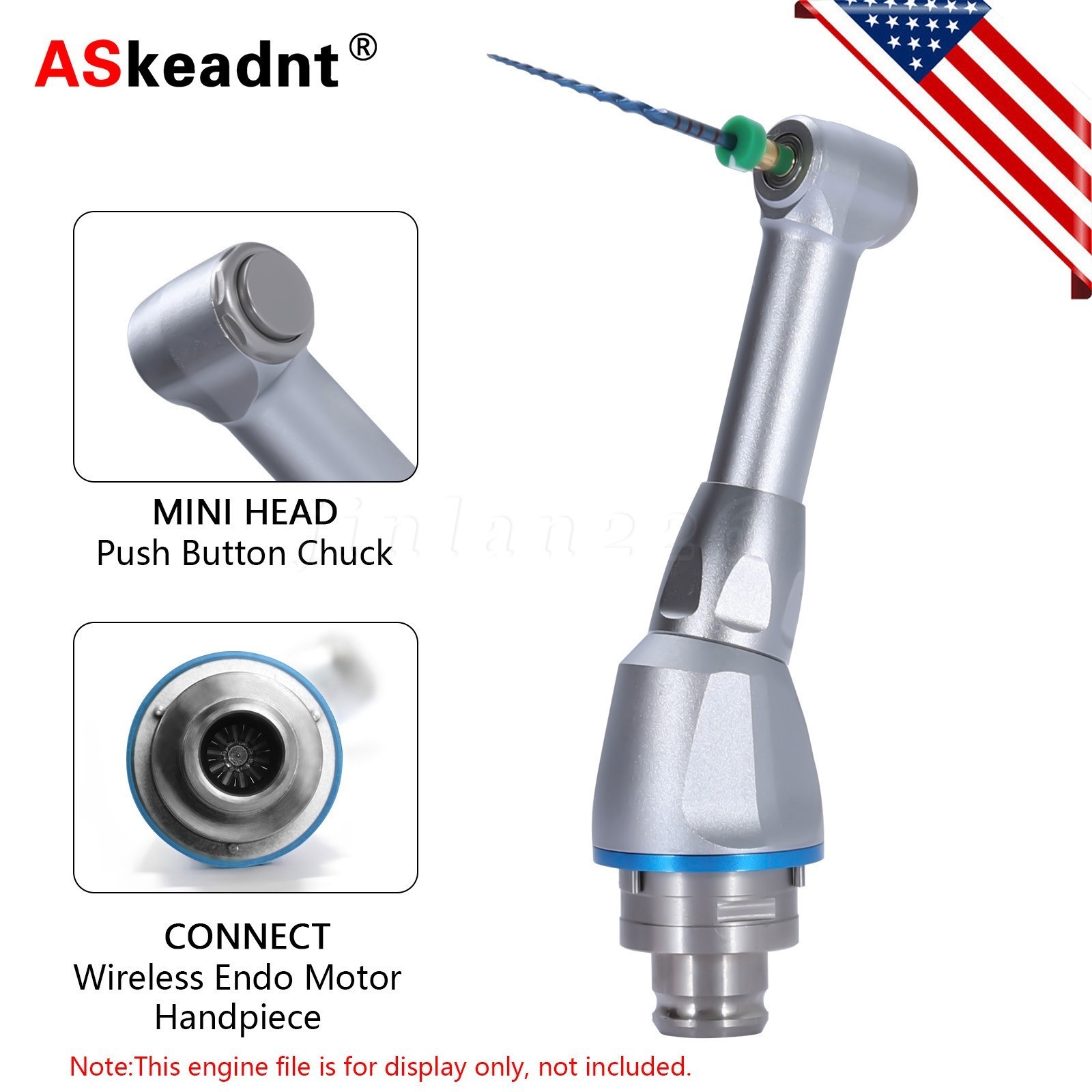Dental Wireless Endo Motor LED 16:1 Root Canal Treatment / 1:1 16:1 Head