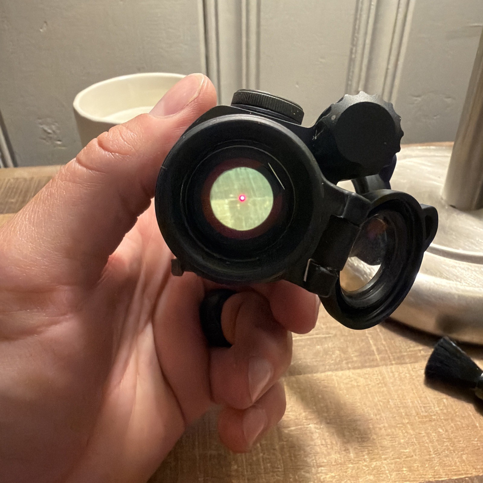 Aimpoint PRO Red Dot Reflex Sight Low Mount 2 MOA Flip Covers Extra Battery