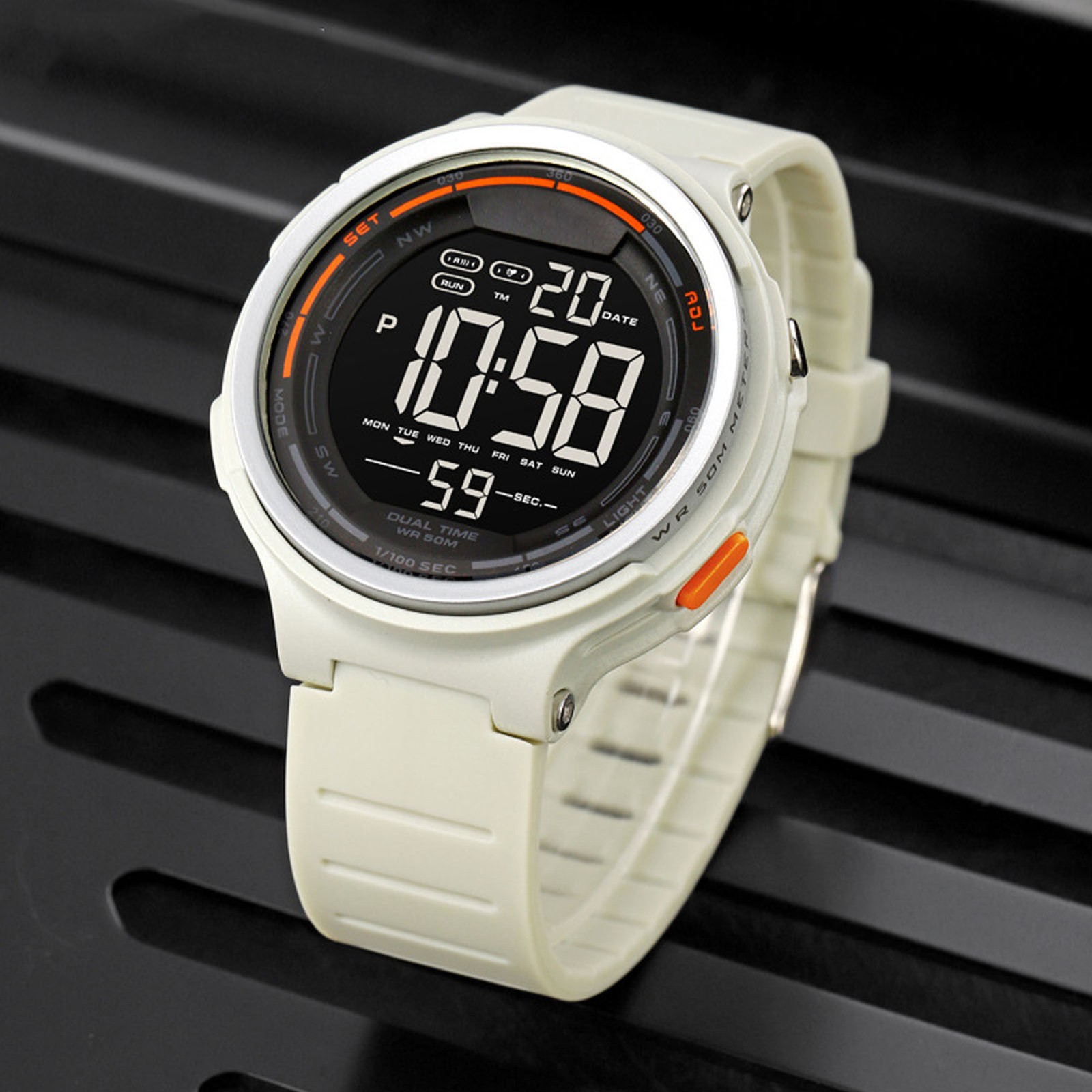 Digital Sports Watch Multifunctional Dual Time LED Luminous Countdown Timer FFW