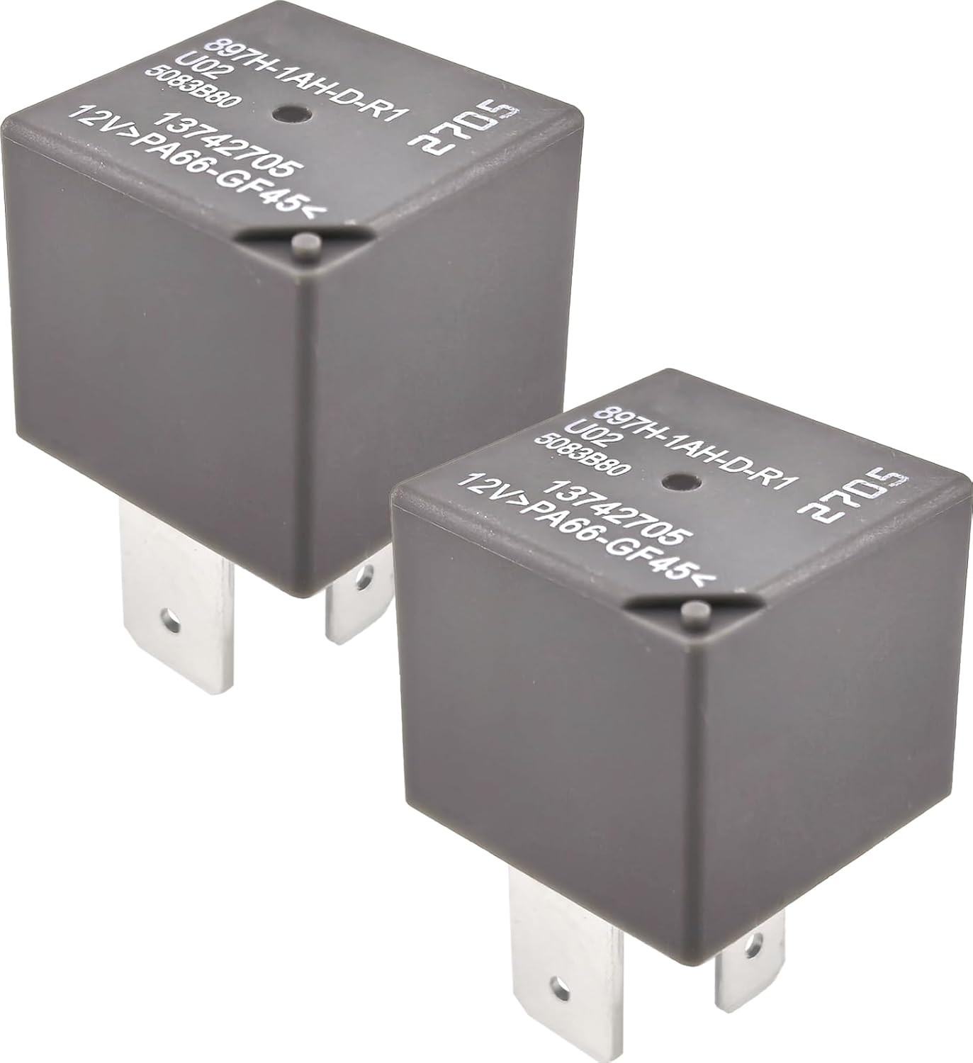 2-Pack 897H-1AH-D-R1 U02 13742705 SPST Relay 70A 12VDC 4-Pin - Compatible with F