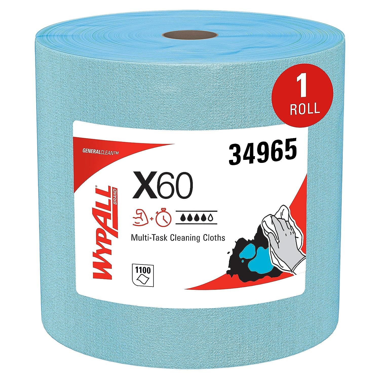 Generalclean X60 Cloths Multi-Task Cleaning Wipes, Jumbo (34965), Strong and Abs