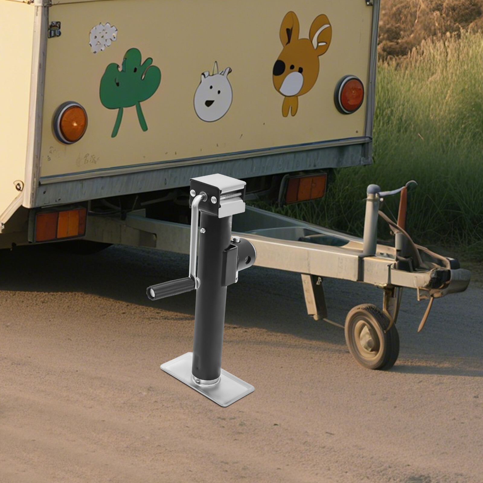 1T Side Winder Trailer Lift & Support Jack Leg 2204.62lbs Lifting Jack