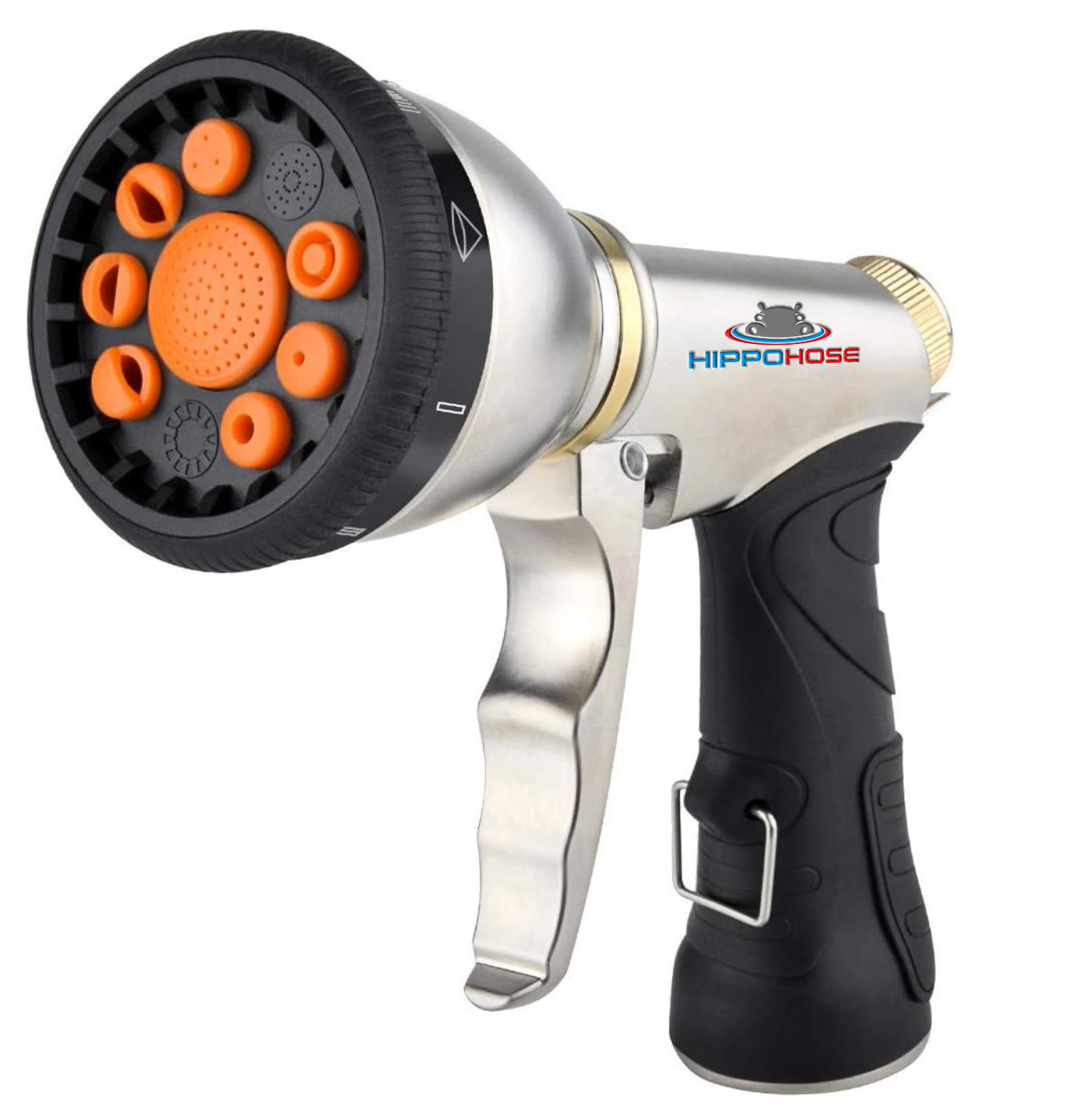 Heavy Duty Metal Spray Nozzle for Garden Hose - Adjustable 9 Spray Patterns