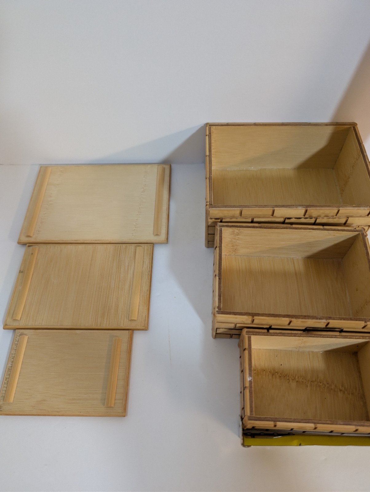Vintage Bamboo Nesting Boxes