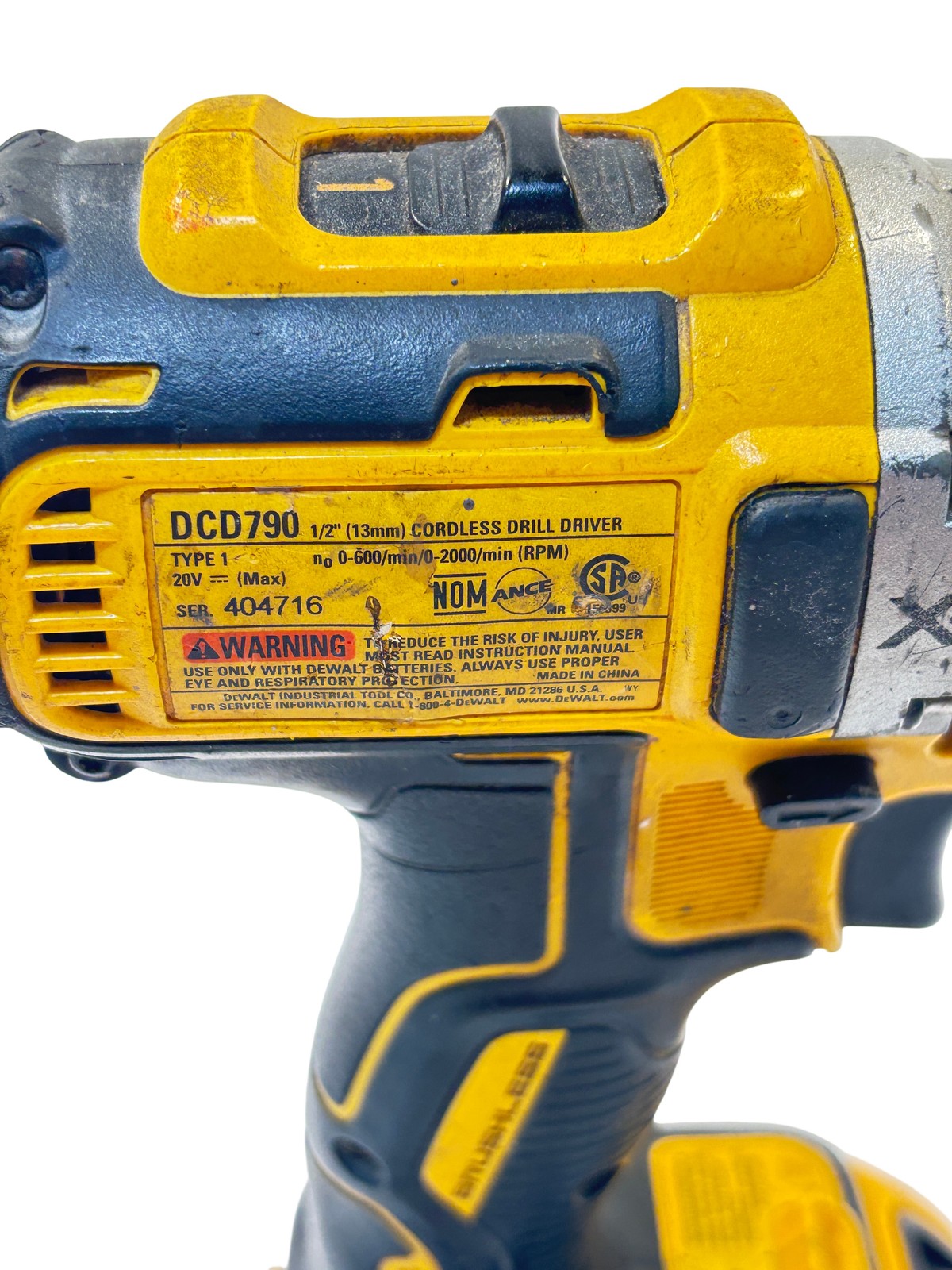 DeWalt DCD790 20V XR Lith-Ion Brushless Compact Drill/Driver
