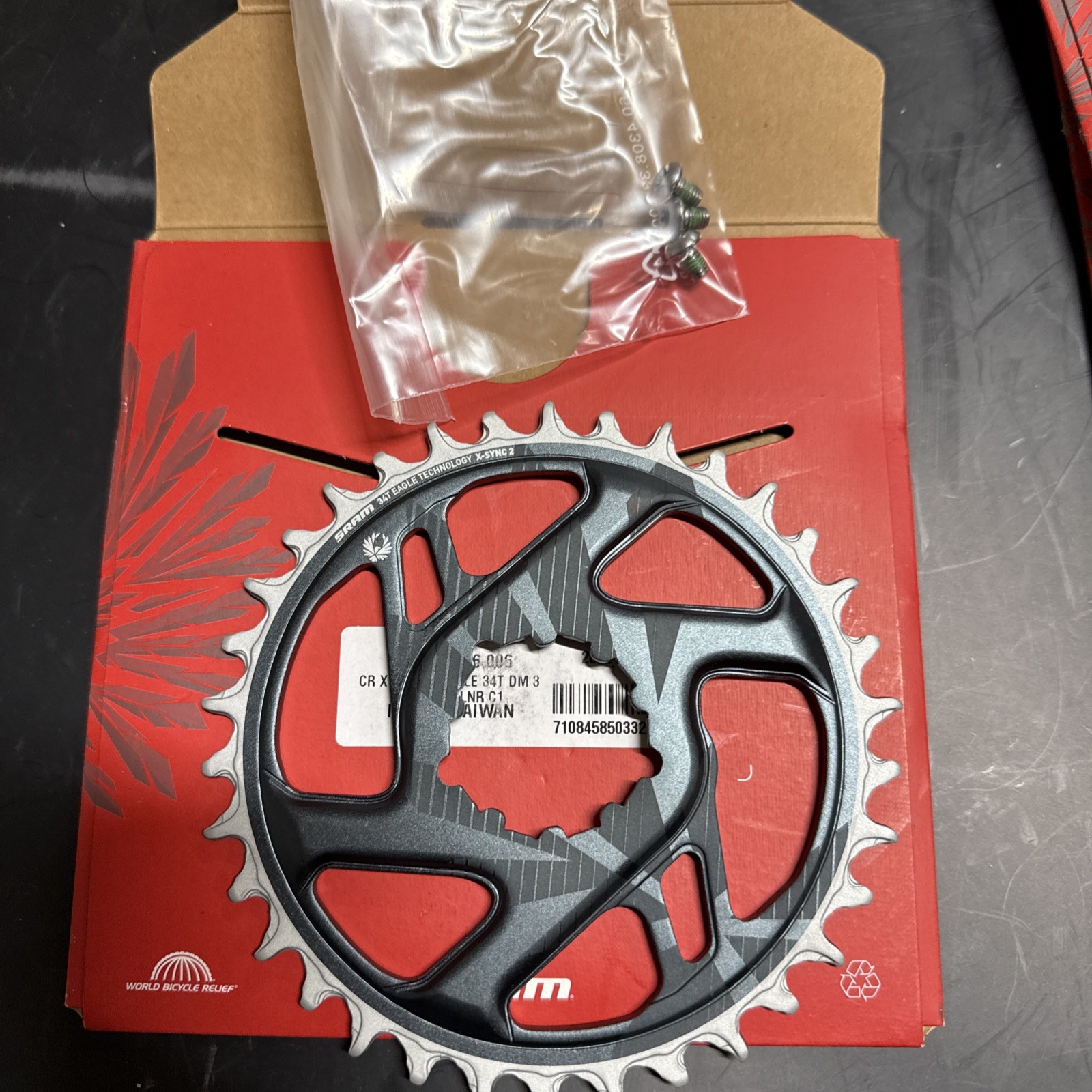 Sram Eagle 12 Speed Chainring 3mm Offset 34t 3 Bolt Spider (9479-60)