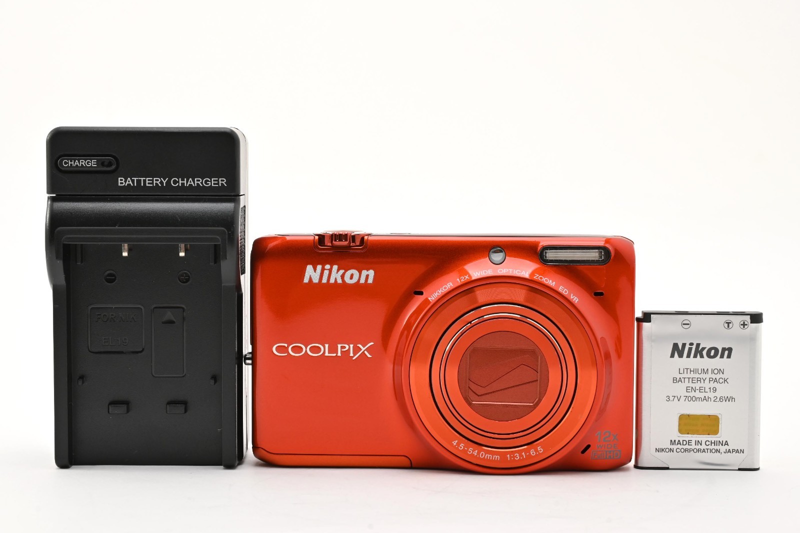Nikon COOLPIX S6500 Compact Digital Camera 16MP Orange [Exc+++] Japan #848