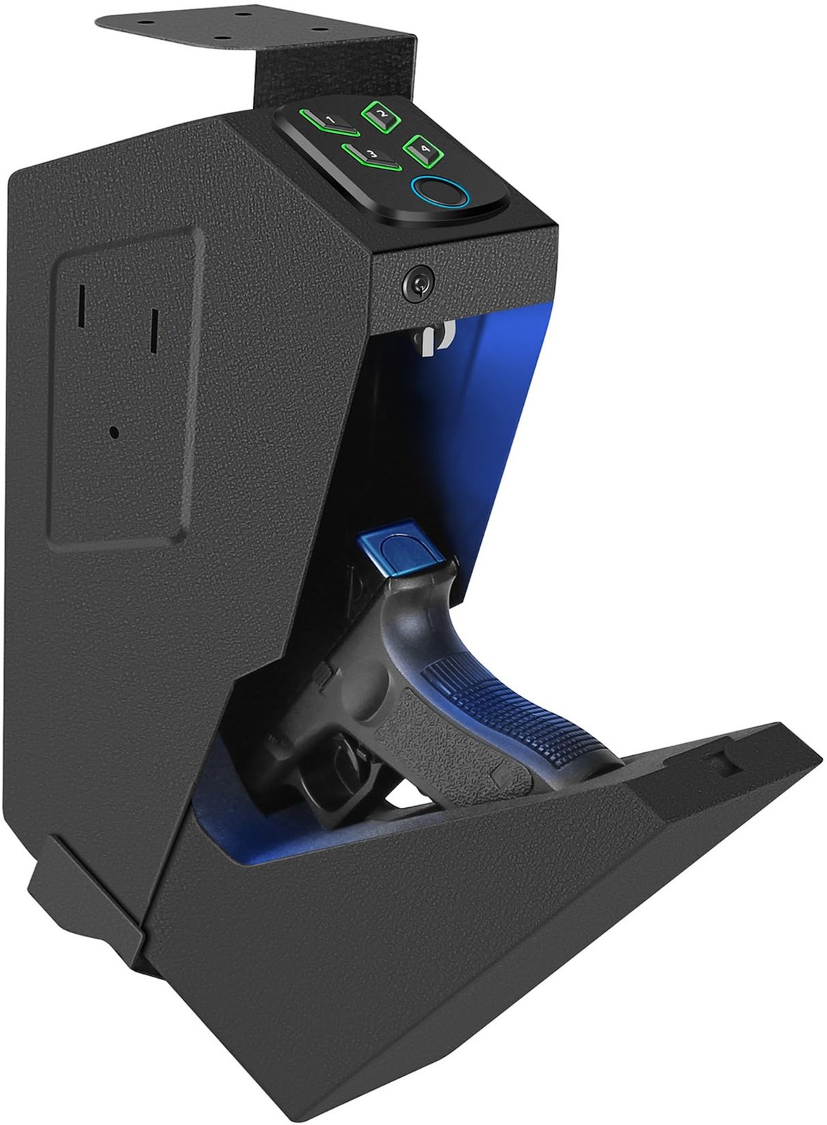 Biometric Handgun Gun Safe for Nightstand, Desk, Bed Side, Wall,Truck - Auto ...