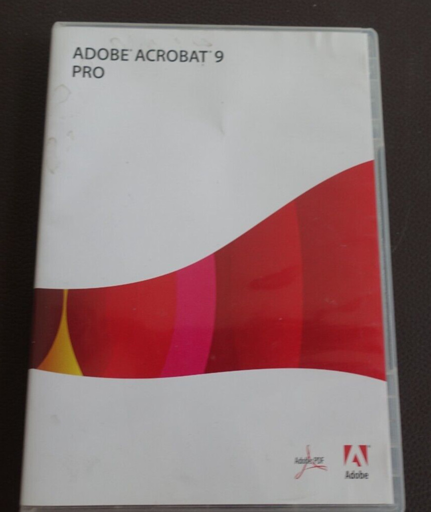 Adobe Acrobat 9 Professional installation CD with product key