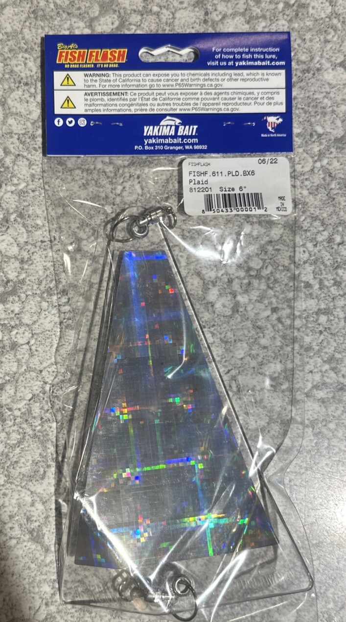 Big Al’s Fish Flash No Drag Flasher Trolling 6" Plaid
