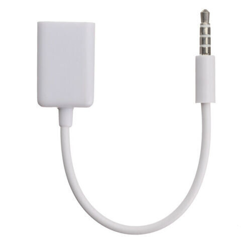 New 3.5mm Male AUX Audio Plug Jack to USB 2.0 Female Converter Cable Cord US