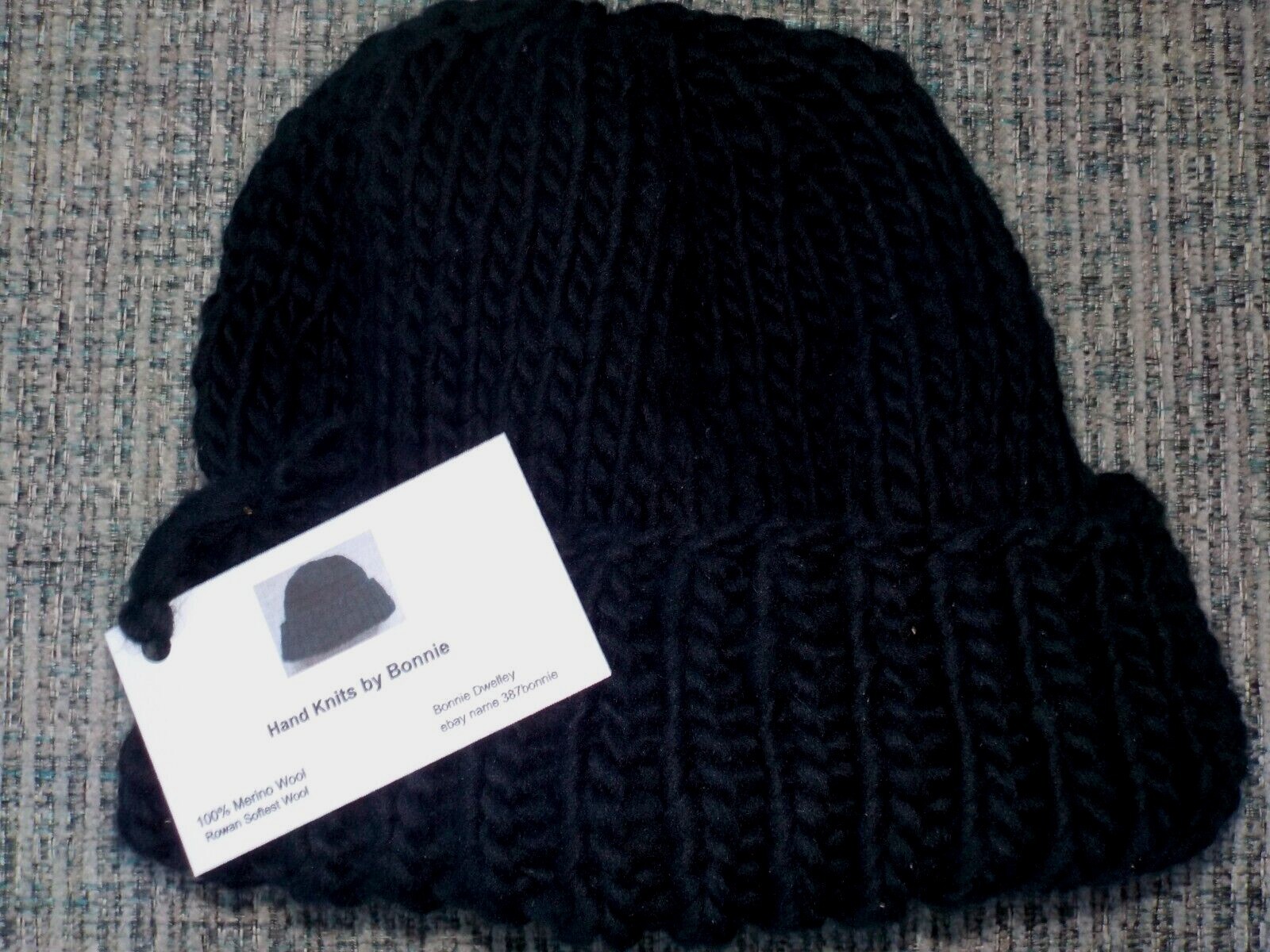 Rowan 100% Merino Wool  - Hand Knit Beanie/ Watch Cap / Hat  -  2 Sizes 5 Colors