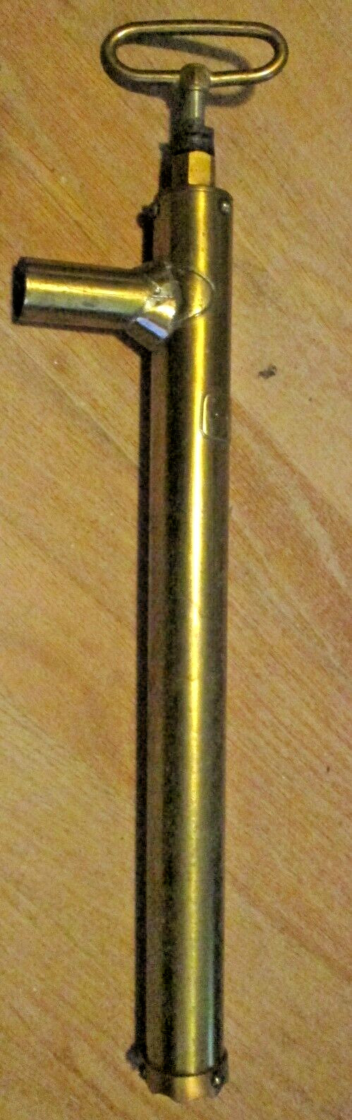 VINTAGE ALL BRASS NAUTICAL HAND BILGE PUMP 15 1/4" X 1 3/8" CYLINDER K17639 USED