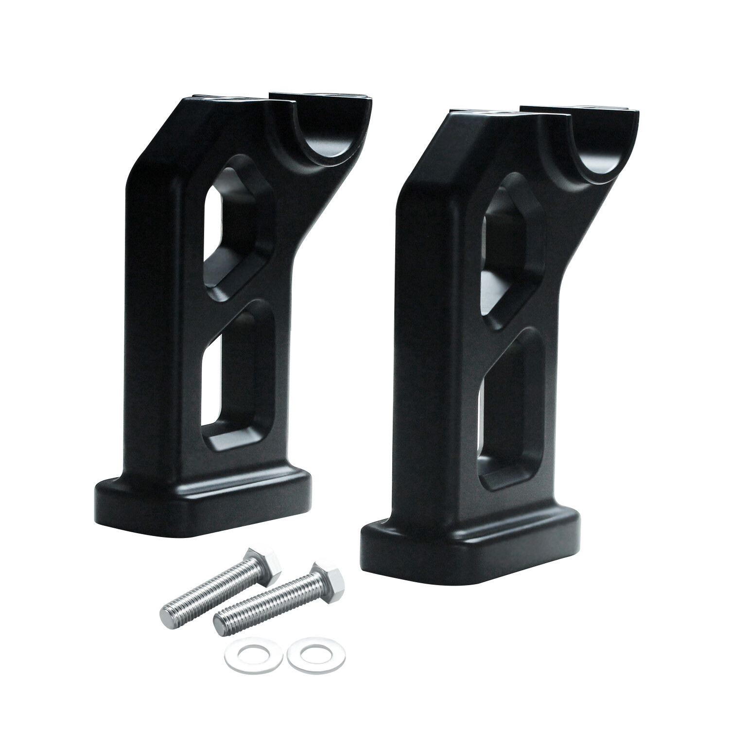 1.5" Handlebar 5.0" Black Risers Kit for Harley 2018-2024 Fat Bob FXFB FXFBS
