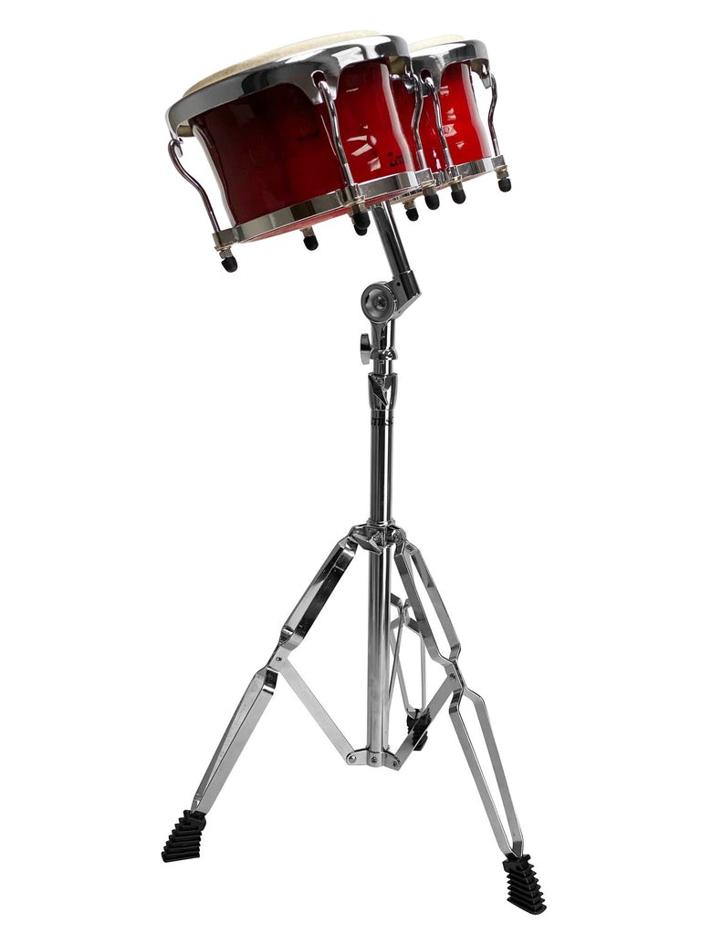 Zenison Heavy Suty Bongo Stand Double Braced Adjustable 4' Bongo Stand Chrome