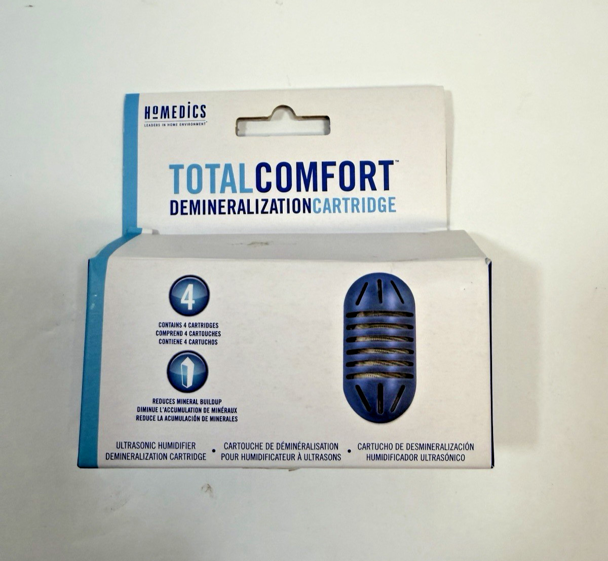 HOMEDICS TOTAL COMFORT DEMINERALIZATION CARTRIDGE 4 PACK HUMIDIFIER NEW