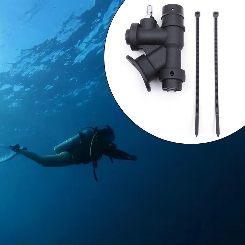 45 Degree Nylon Oral Inflator for BCD Diving Connects Easy with Pull Dump Cable