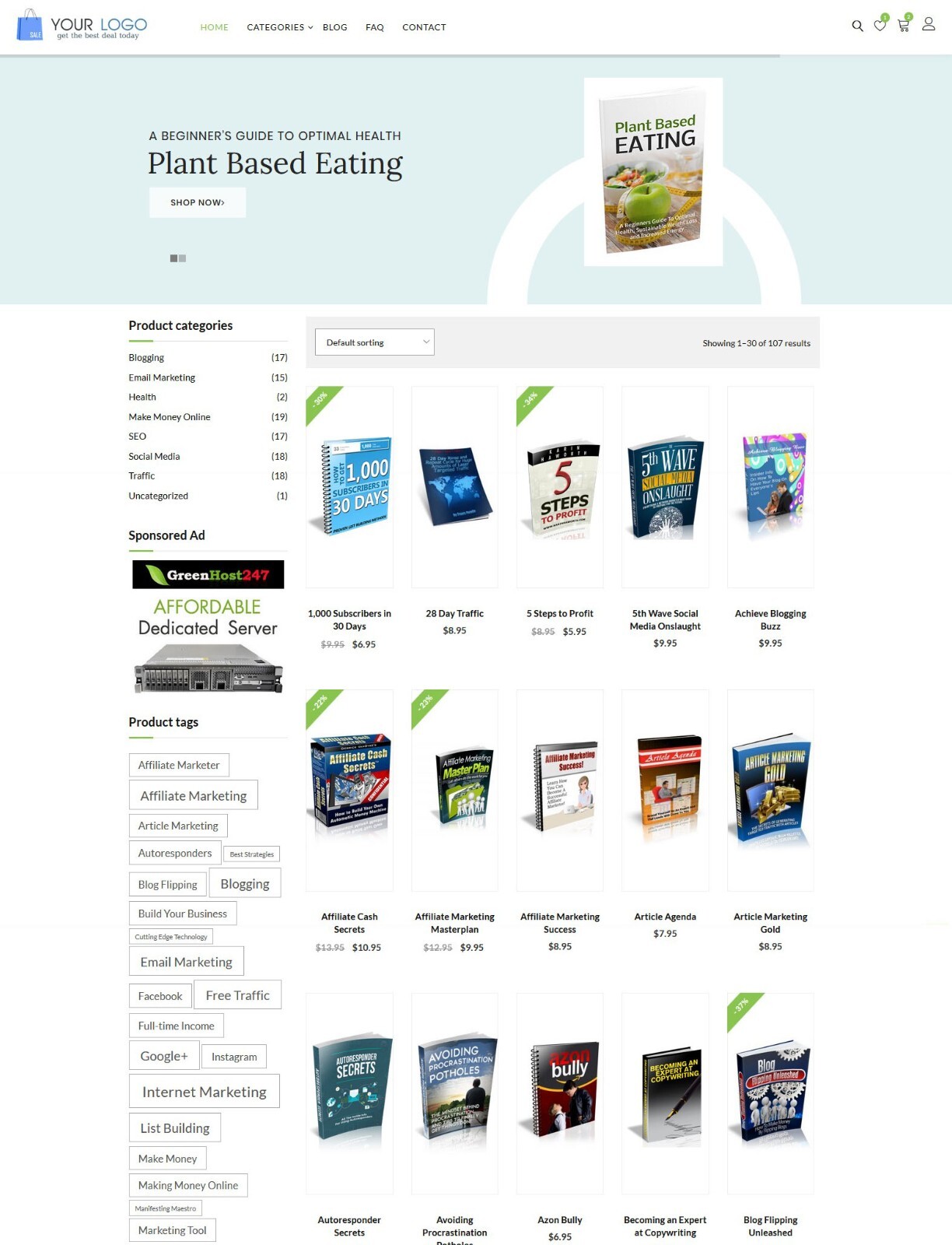 Turnkey eBooks Shop Website For Sale 100+ Books Included + Free Host & Install