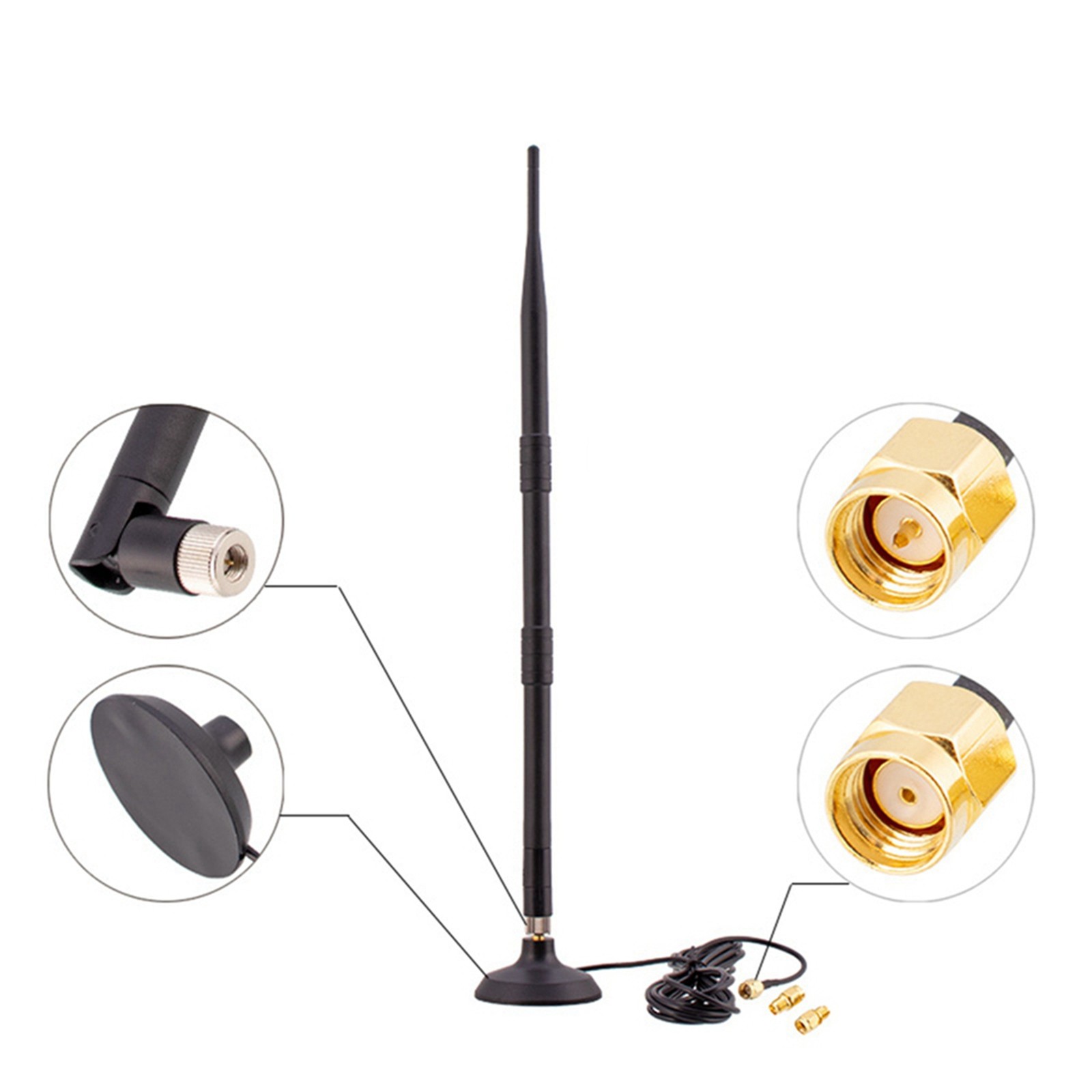 2X 12DBi LoRaWAN Helium Antenna RP SMA Male Aerial LoRa Antenna8631