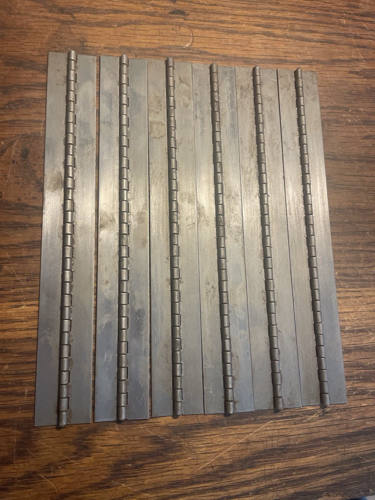 Lot 6 Steel Nickel Piano Hinges 8in x 1in Door Hobby Craft Box Hinges