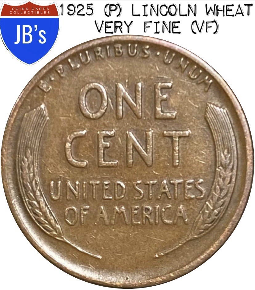 1925 (P) Lincoln Wheat Cent Penny 1c - VERY FINE (VF)