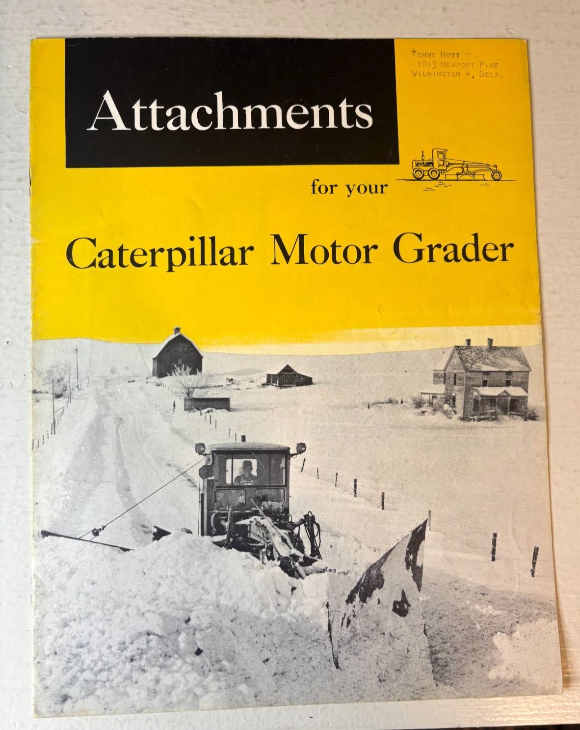 1953 CATERPILLAR MOTOR GRADER ATTACHMENTS BROCHURE VINTAGE 7 PAGES