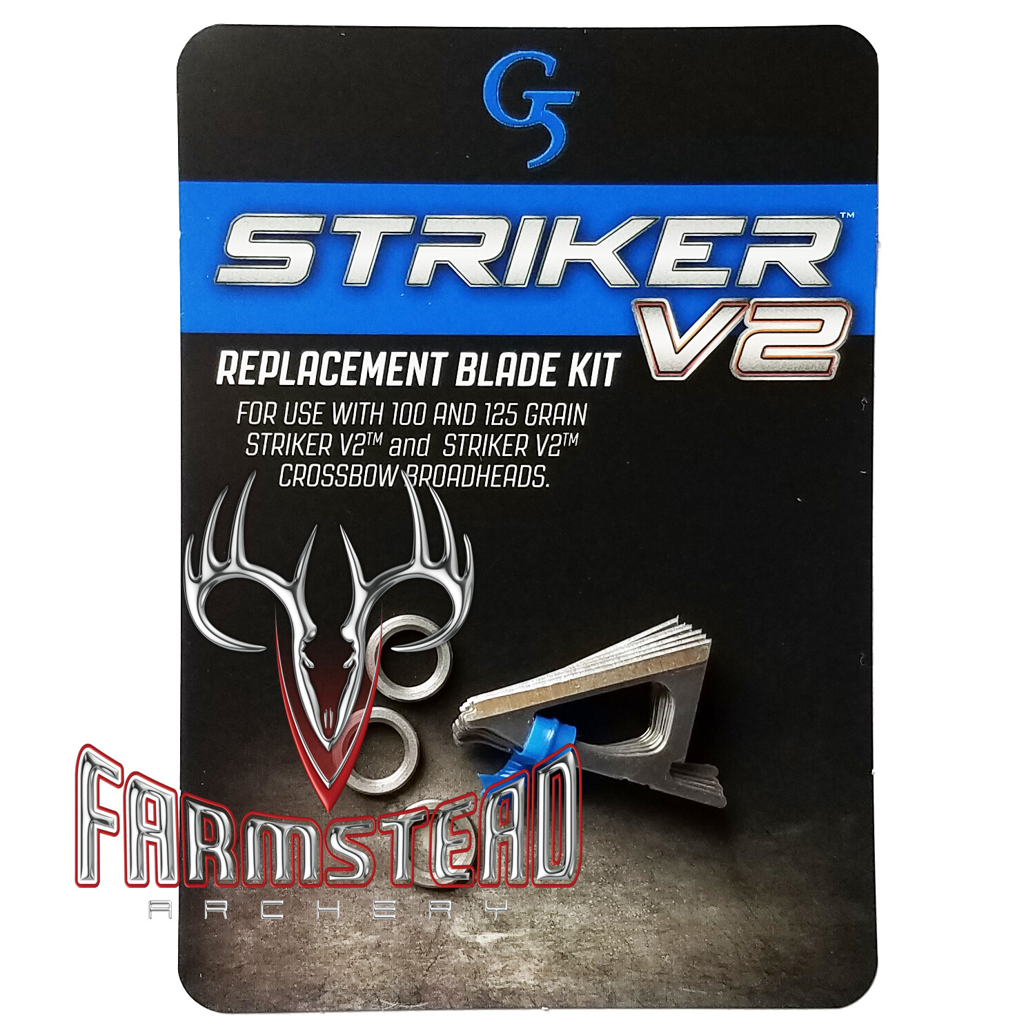 G5 Broadhead Striker V2 100 125 Grain Replacement Blade Kit #00187