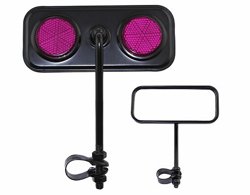 ONE Bike Rectangle Mirror Black Purple Reflectors. Bike parts,Bicycle parts.