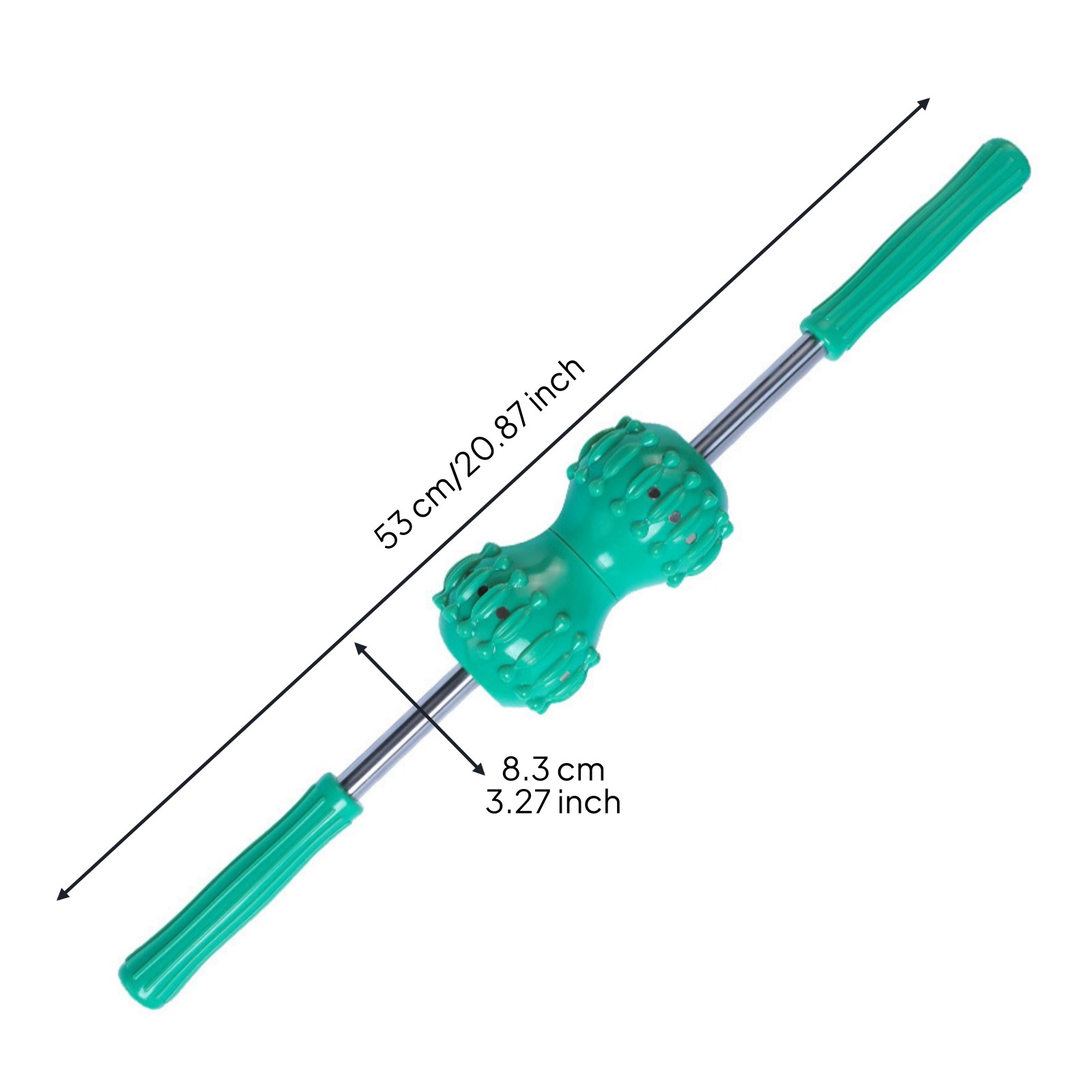 Back Massage Stick Multi-Head Roller Massager with Double-Ball Heads Non-Slip