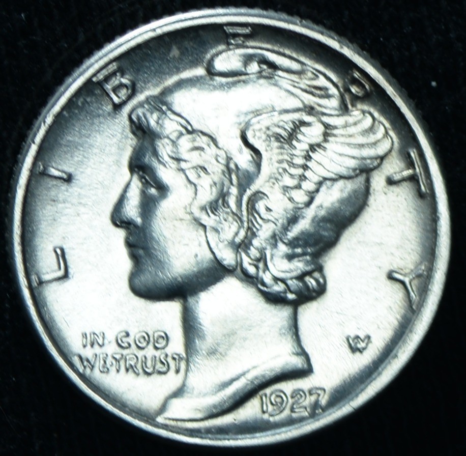 1927-D 10C Mercury Dime AU+ ~ 26242