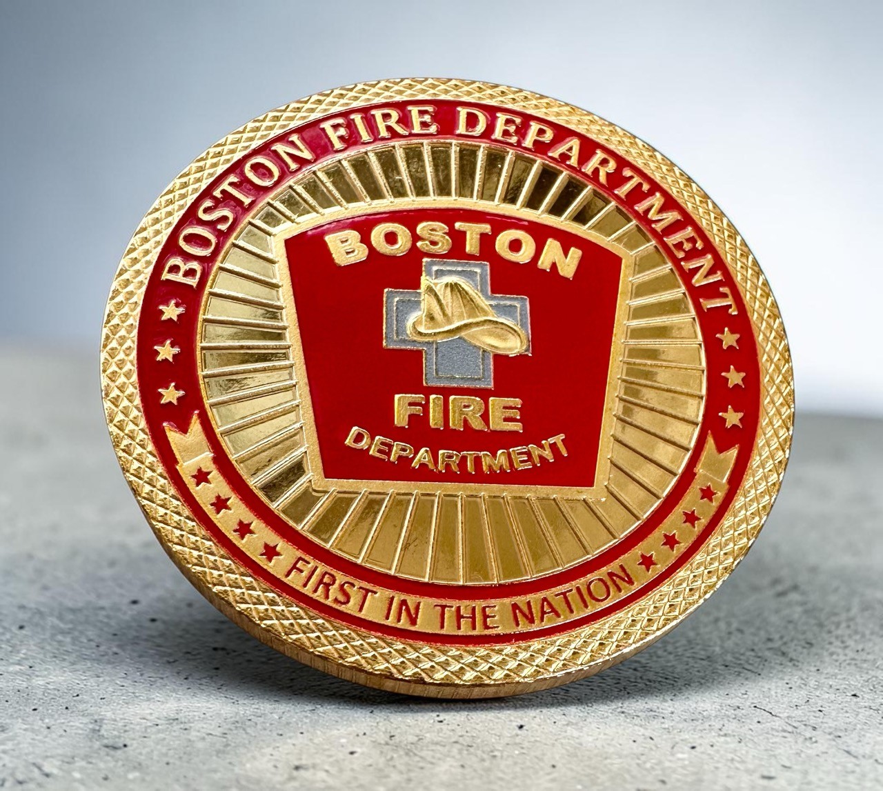 BOSTON Fire Dept. Challenge Coin ·IN STOCK· ·FAST SHIPPING· ·NEW·