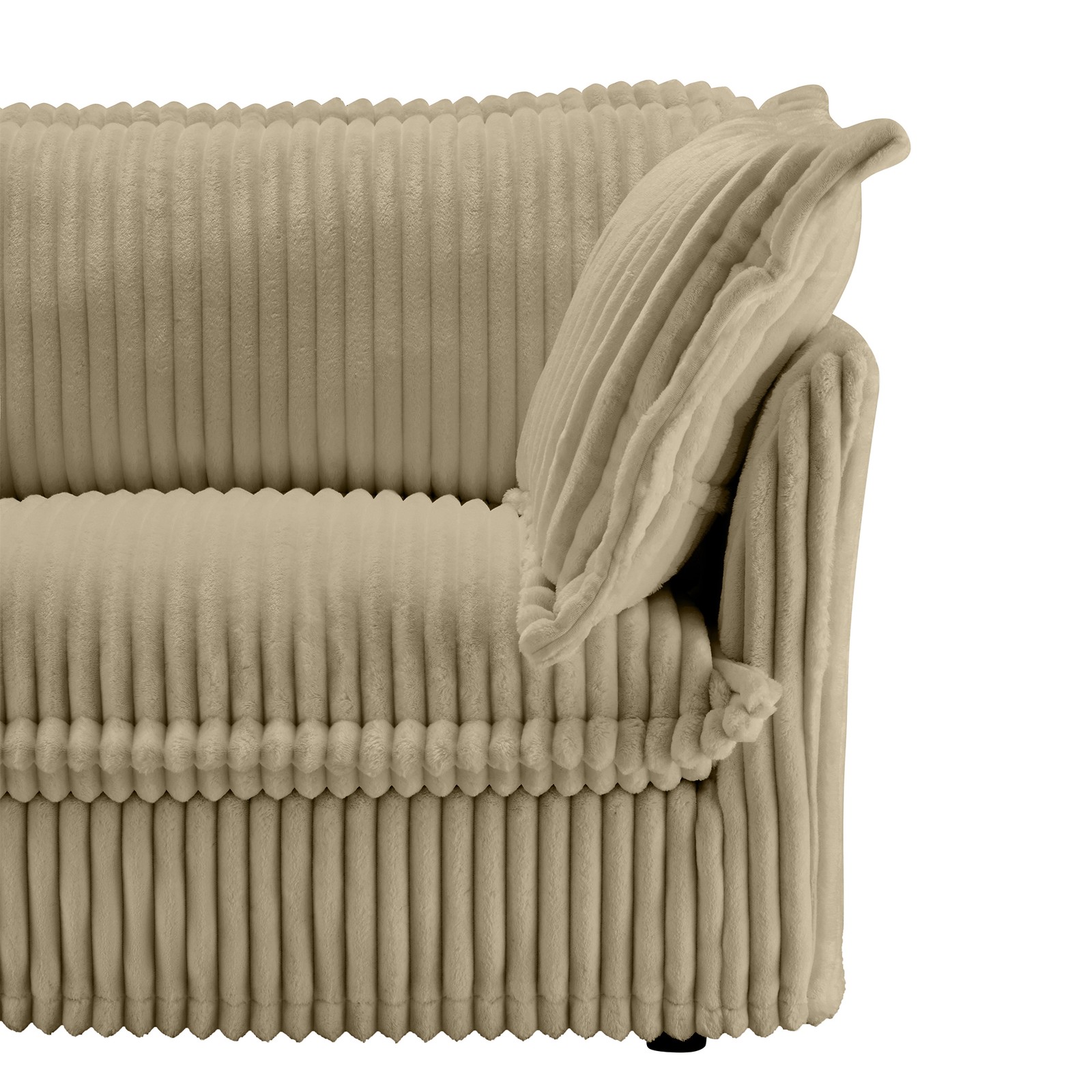 Corduroy Sofa, Deep Seat, Removable Washable Covers, 300lb Capacity