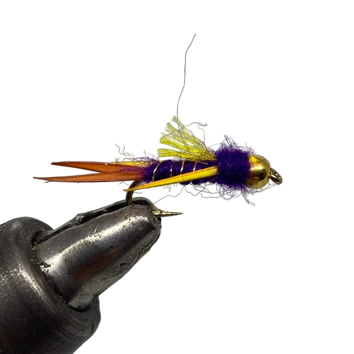Beadhead Psycho Prince Purple, 12 Count Fishing Nymph- Strike Fly Company