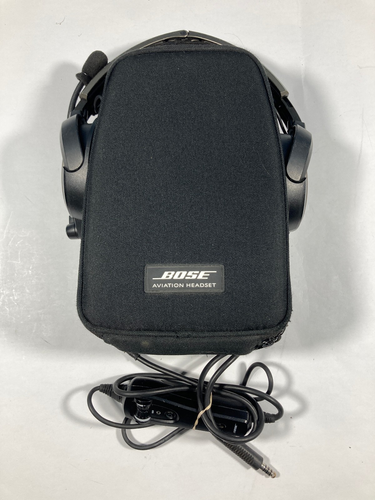 Bose A20 Aviation Headset w/Helicopter u174 Plug and Soft Case- Used Cond. READ