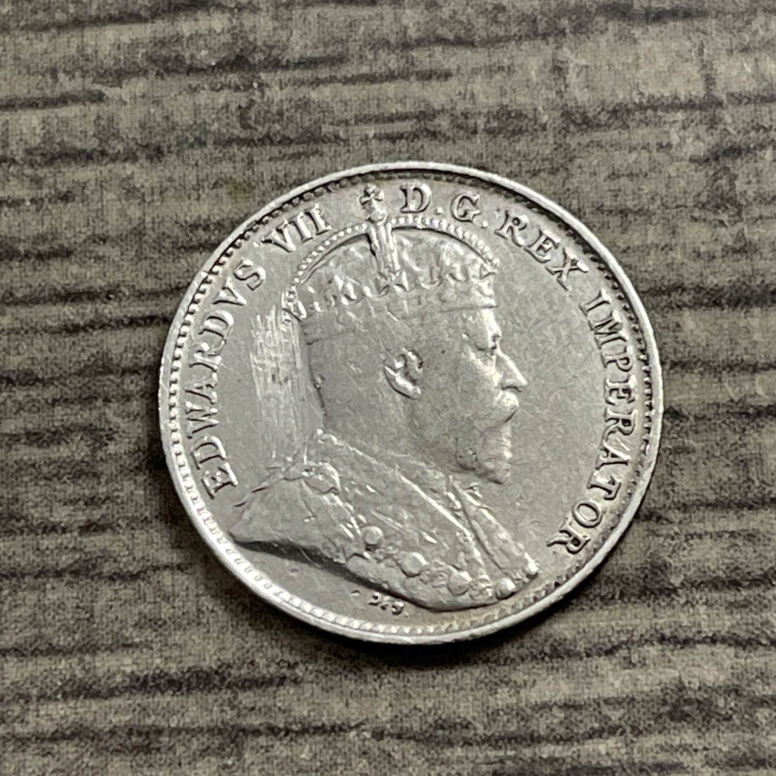 1902 Canada Five Cents King George VII Silver Vintage Coin See Description