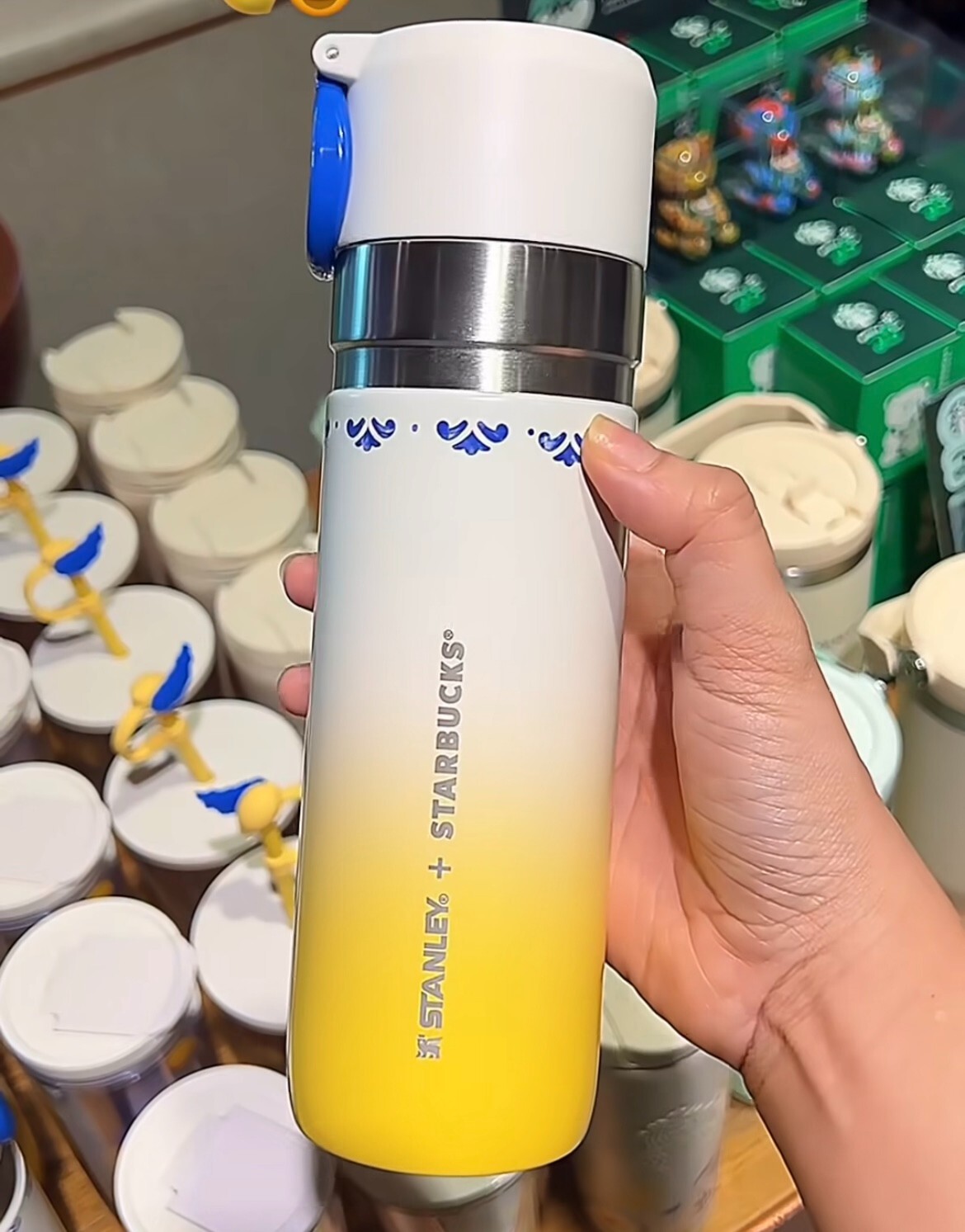NEW Starbucks MALAYSIA  STANLEY Stainless Steel Tumbler 16oz YELLOW GRADIENT