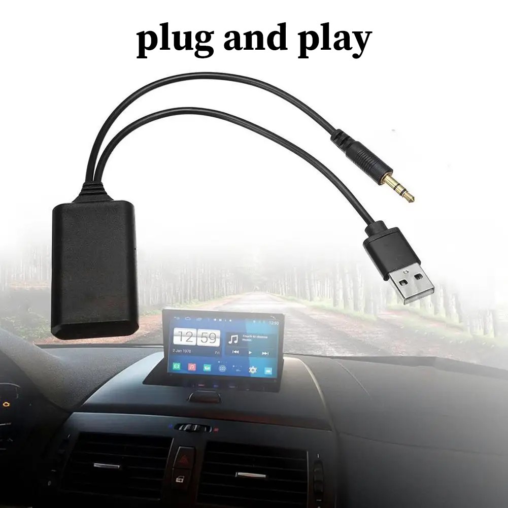 Universal Wireless Bluetooth AUX Audio Receiver Adapter for Automotive Interior