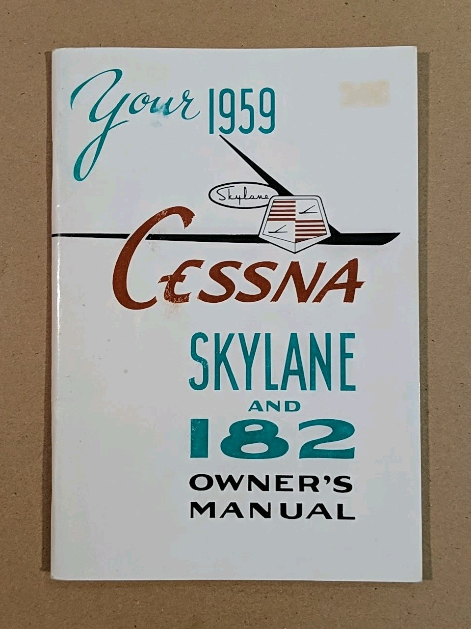 Excellent NOS 1959 Cessna 182 Skylane Owner's Manual P171-13  Printed 4/80 182C