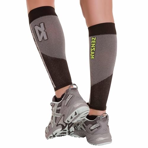 Featherweight Compression Leg Sleeves - Relieve Shin Splints, Medium Black