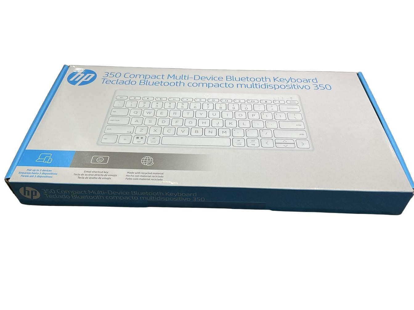 692T0AA#ABA NEW HP 350 Compact Multi-Device Bluetooth WHITE SPANISH Keyboard