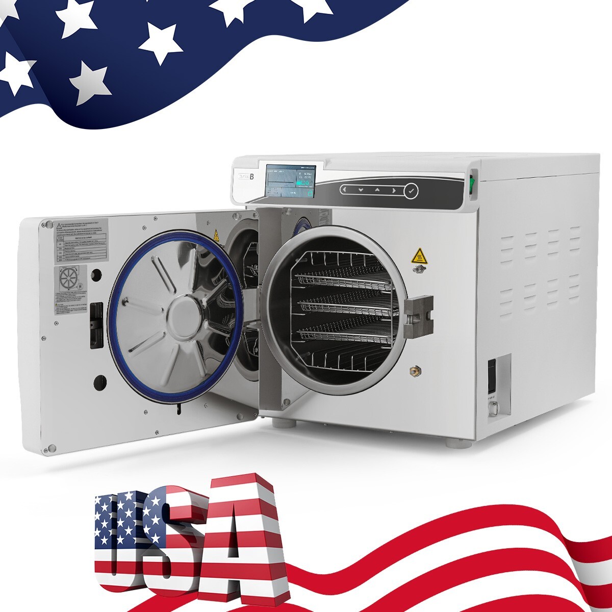 17L Class B Dental Steam Sterilizer Vacuum Sterilization Built-in printer