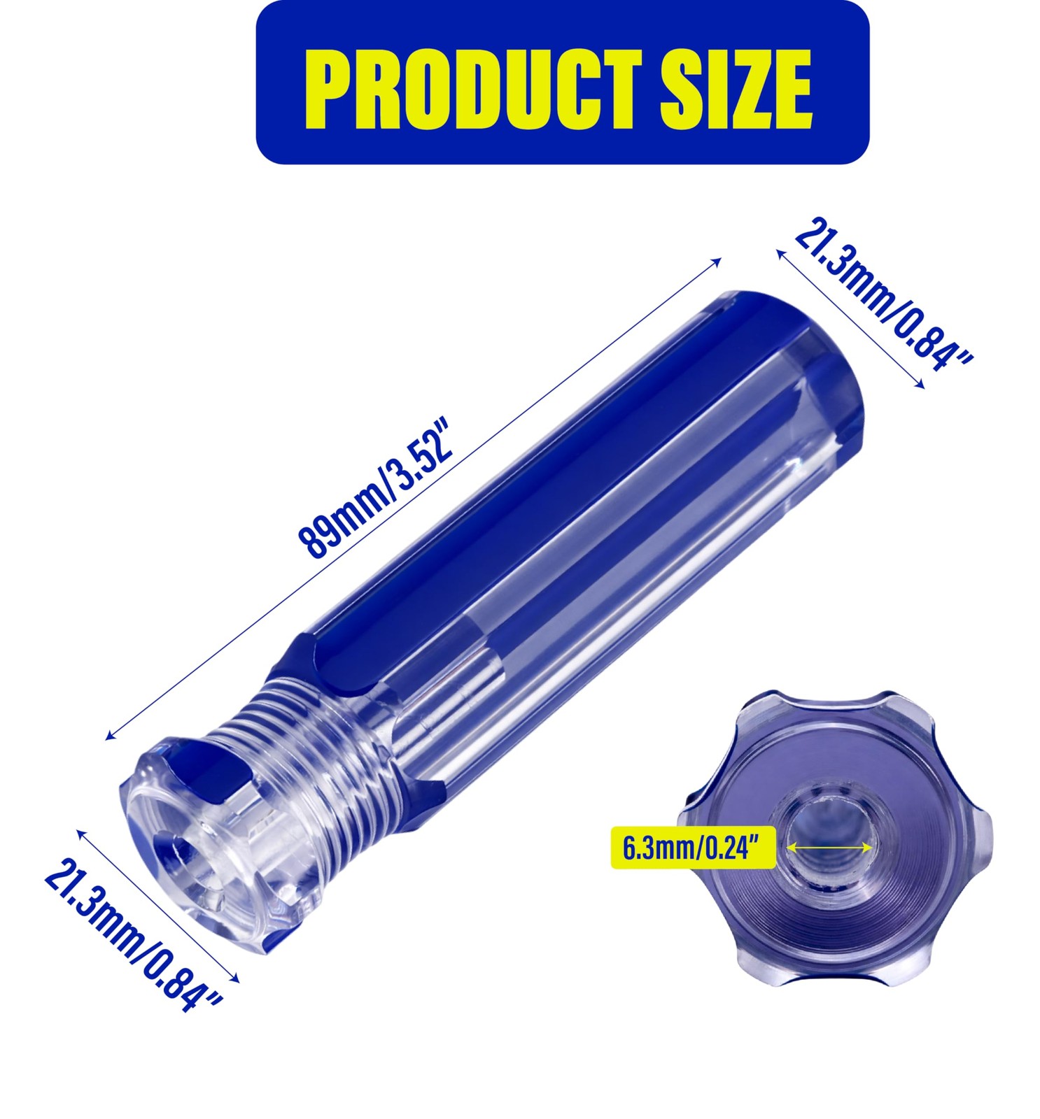 3 Pcs Screwdriver Handle Blank Pre-Drilled Replacement Grips, PVC Plastic Blu...