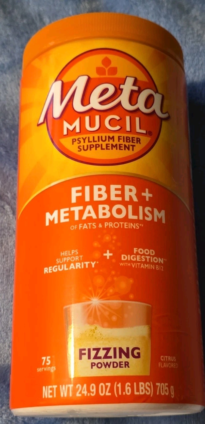 Meta Mucil-Fiber + Metabolism-citrus flavor 24.9 Oz Exp 10/2026
