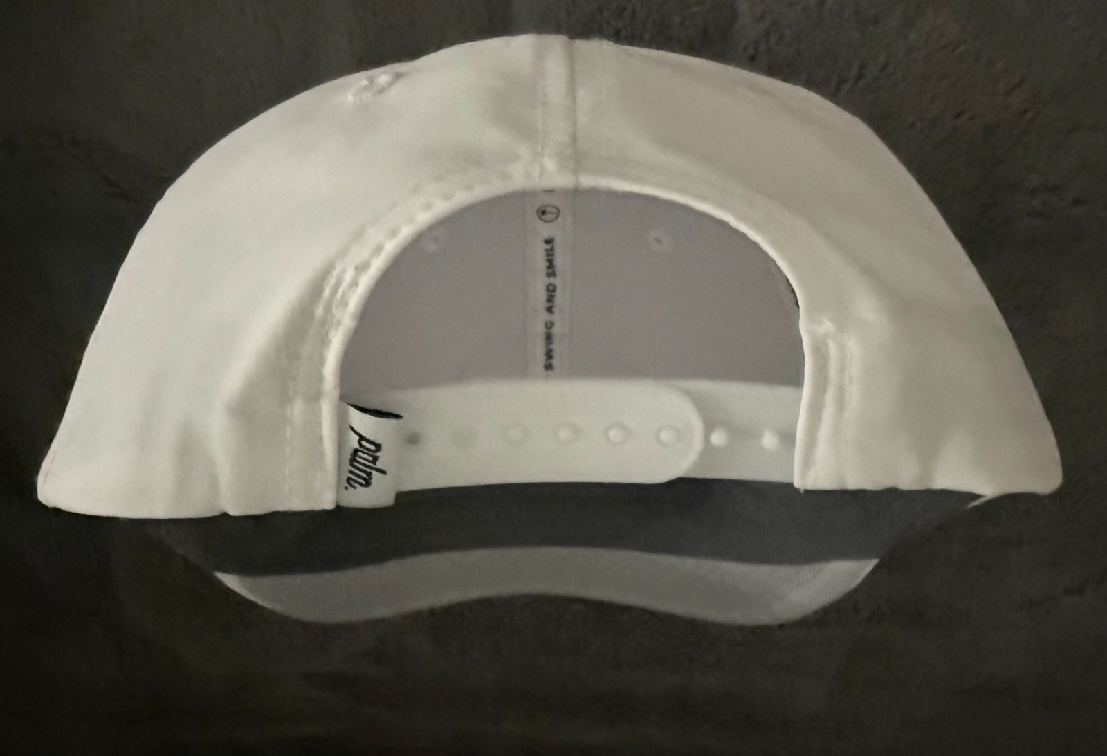New PALM GOLF $35 performance Rainbow Swing & Smile Snapback Hat White one size